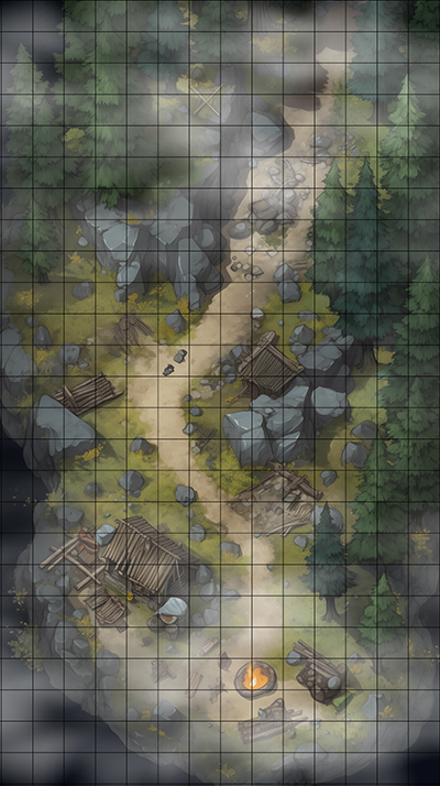 Broken Bridge Bastion Misty D&D Map