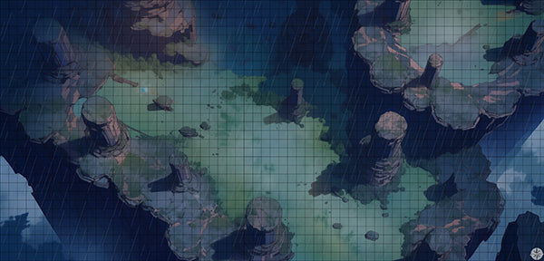 Celestia Prime Expanse Battlemap Night Rain