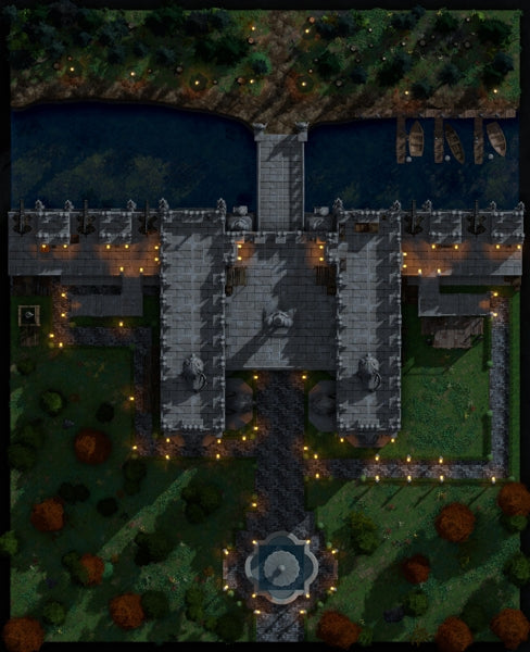 Grim Maven City Gate Night Map