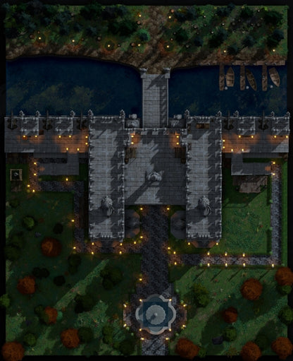 Grim Maven City Gate Night Map