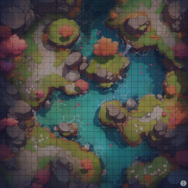 Colorful Forest Battlemap Night