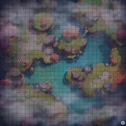 Colorful Forest Battlemap Night Mist