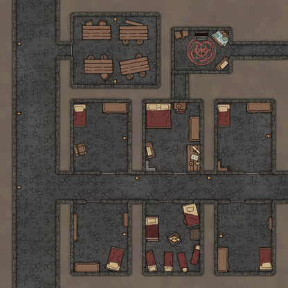 Dwarven Living Quarters map by captain cartography