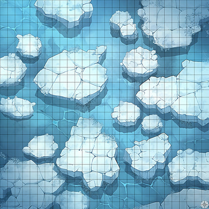 Everfrost Tundra Lake Battlemap