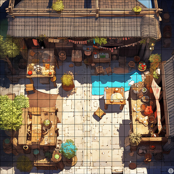 Festival Marketplace Battlemap - TTRPG Map For D&D and Roll20 ...