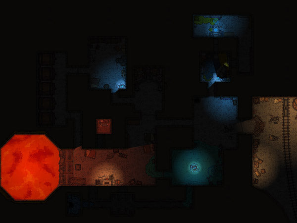 dark forgotten Corridors map by captain cartograph