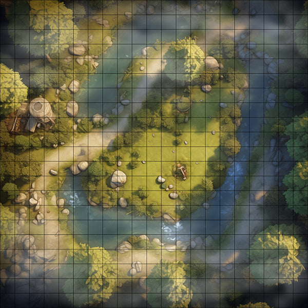 GobbleRoot Woods Misty TTRPG Map