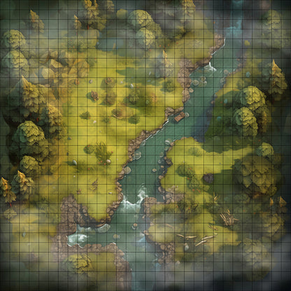 Goblin Nook Forest Misty TTRPG Map