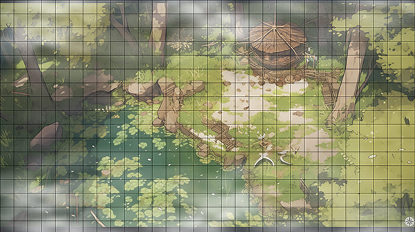 Goblins Hut Swamp Battlemap Mist