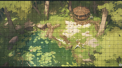 Goblins Hut Swamp Battlemap Rain