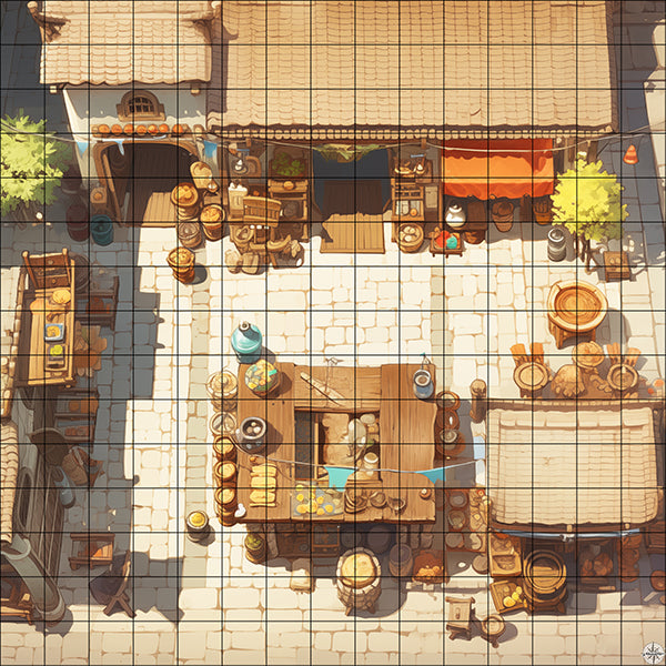 Grand Bazaar Trading Battlemap - TTRPG Map For D&D and Roll20 ...