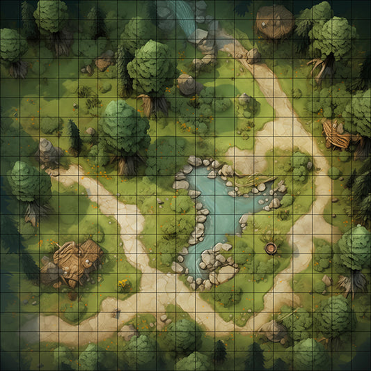 GreenGrin Forest TTRPG Map