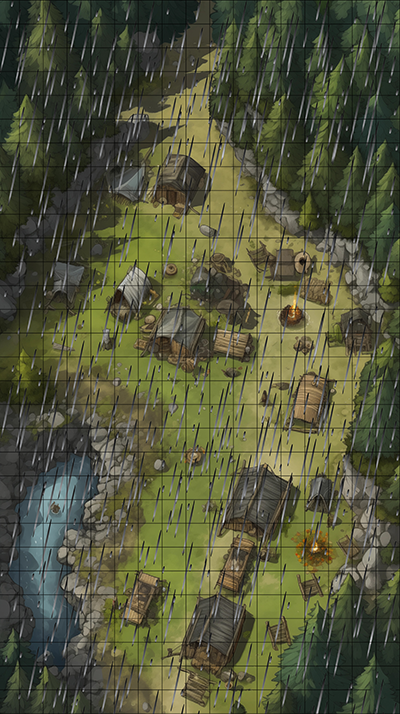 Hawks Hollow Rainy D&D Map