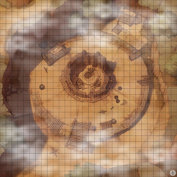 Lost Town Map Rthd Lost City Ruins Battlemap - TTRPG Map For D&D and Roll20 – Mistcharter Maps