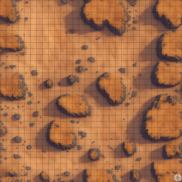 Desert Plateau with Clearing battle map