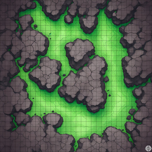 Acid Lava Lake with Islands map