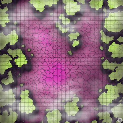 Acid Cliffs with Purple Clearing map with mist