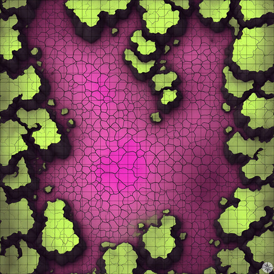 Acid Cliffs with Purple Clearing Battle Map