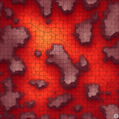 Cracked Red Desert with Cliffs battle map