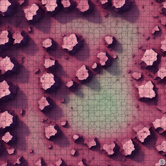 Cracked Rocky Purple Desert Clearing battle map