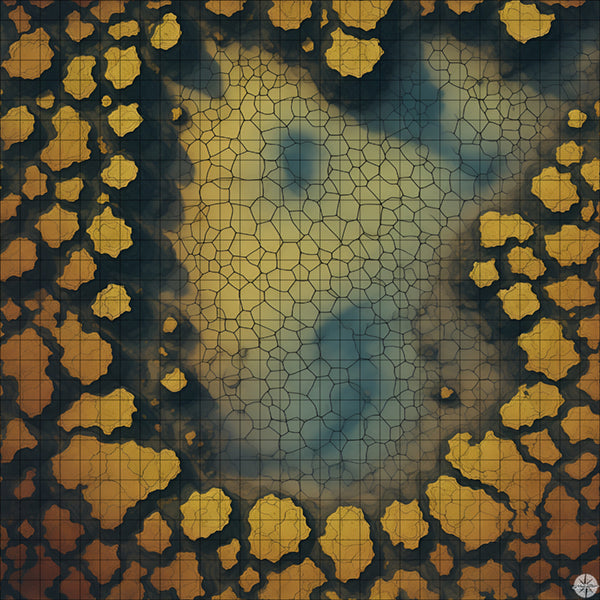 Cracked Yellow Desert Clearing battle map