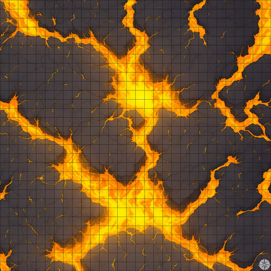 Hellscape D&D Maps - Volcano TTRGP Battle Maps | Mistcharter Maps
