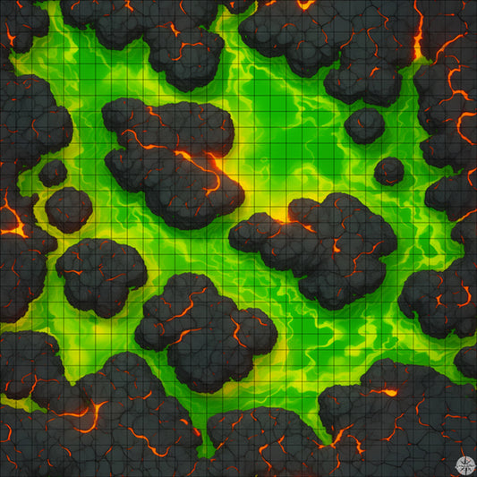 Hellscape D&D Maps - Volcano TTRGP Battle Maps | Mistcharter Maps