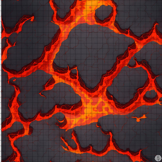 red lava with islands battle map