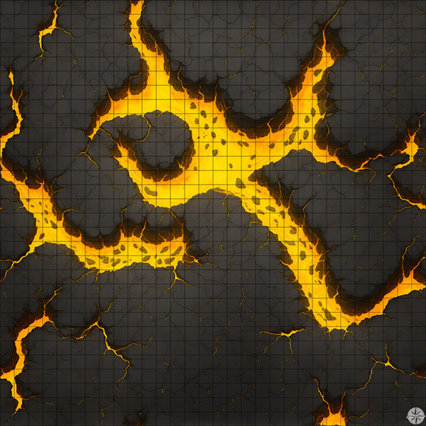 Flaming Yellow Lava Islands battle map