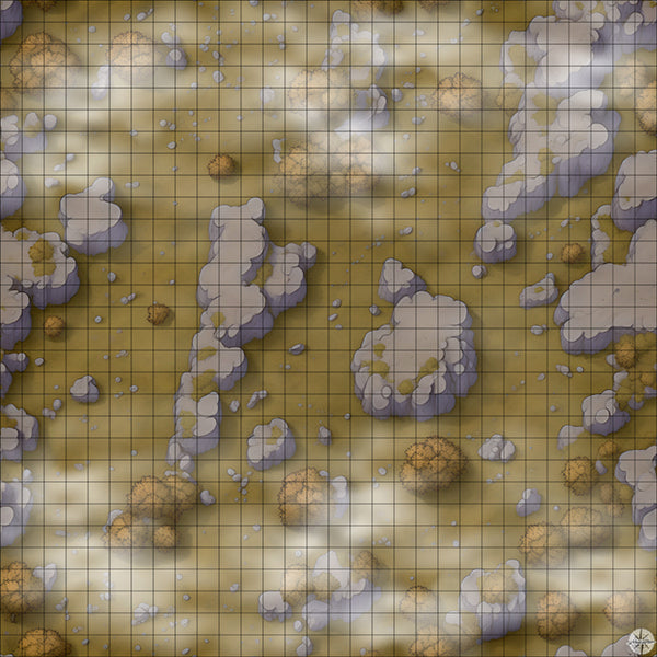 Autumn Hillside with Cliffs map with mist