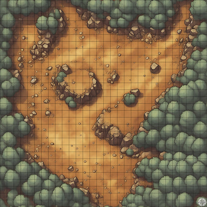 Forest Rocky Clearing battle map