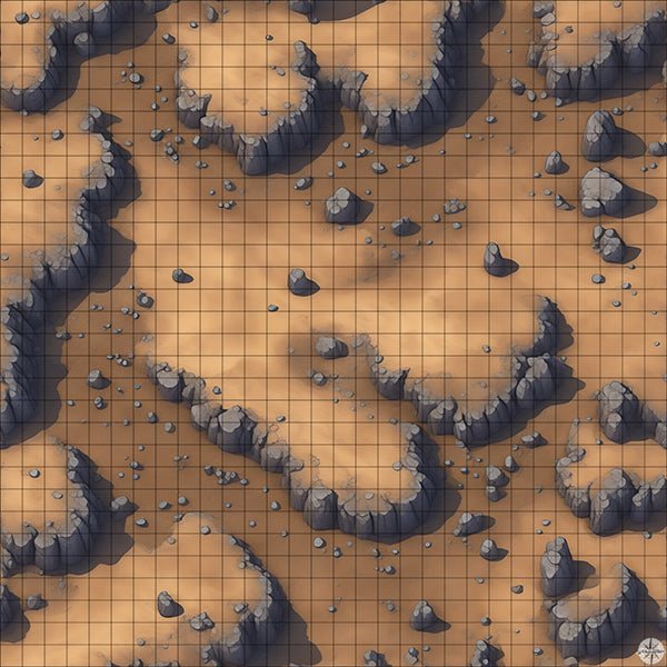 Desert Rocky Clearing Battlemap - TTRPG Map For D&D and Roll20 ...