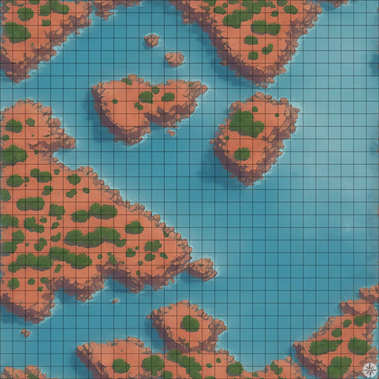 Dual Desert Islands battle map