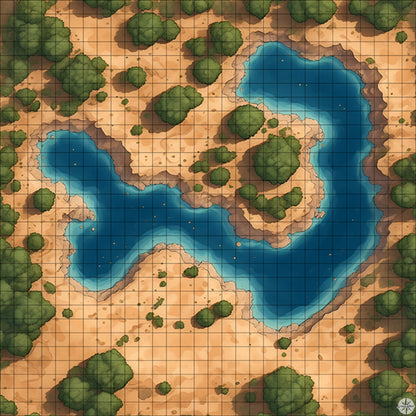 Forest Oxbow Lake battle map