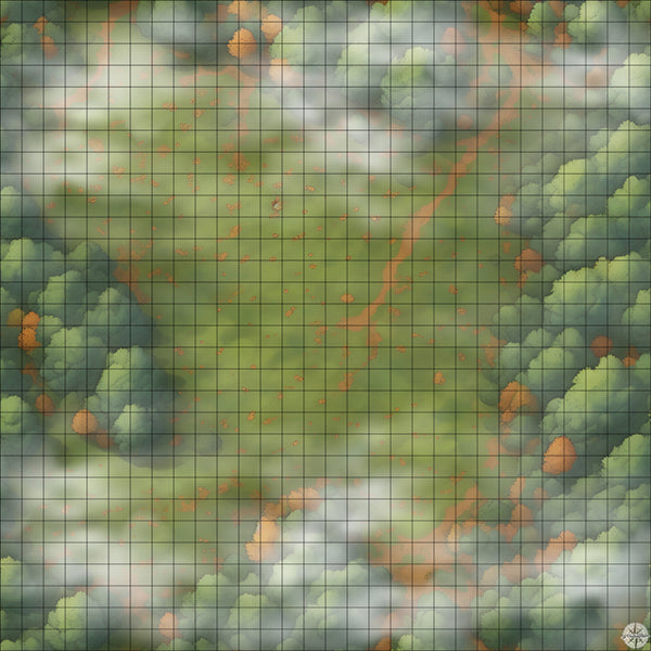 Rootrpg Map Autumn Grassy Forest Clearing Battlemap - TTRPG Map For D&D and Roll20 ...