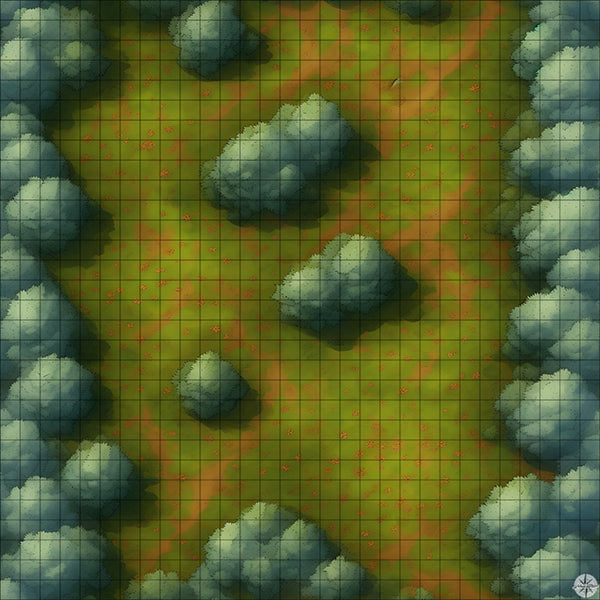 Rootrpg Map Grassy Tree-Lined Clearing Battlemap - TTRPG Map For D&D and Roll20 ...