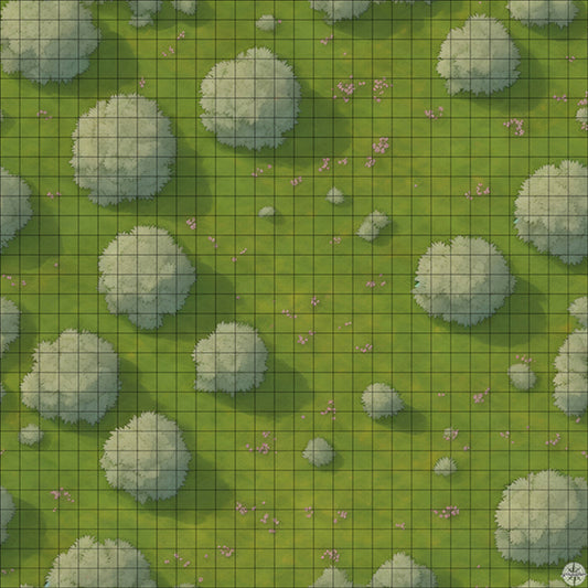 tree filled meadow battle map