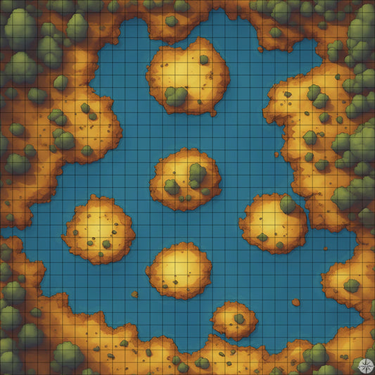 6 Island Forest Lake Battle Map