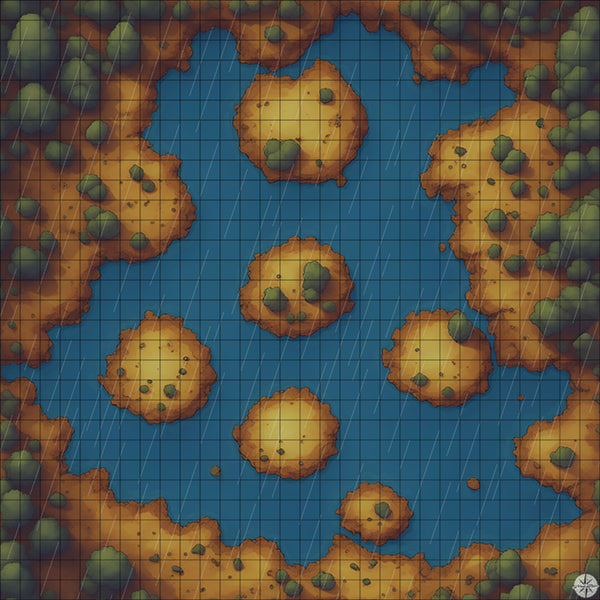 6 Island Forest Lake Map Rain