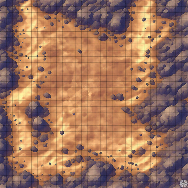 scorched desert clearing battle map