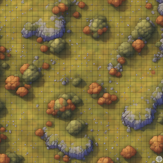 rocky autumn hillside battle map