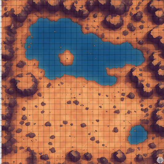 Desert Clearing with Lake battle map