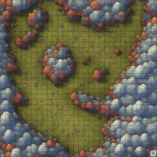 late autumn forest clearing battle map