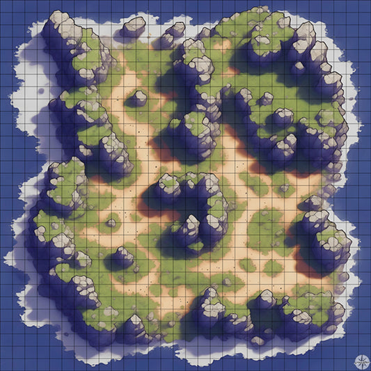 Enclosed Island battlemap