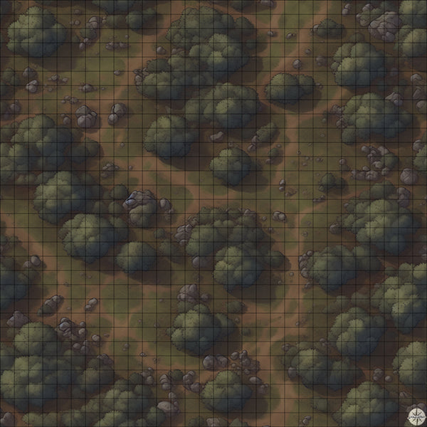 woodland hill battle map at Night time