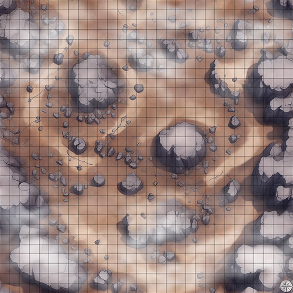 Desert Plateaus map with mist
