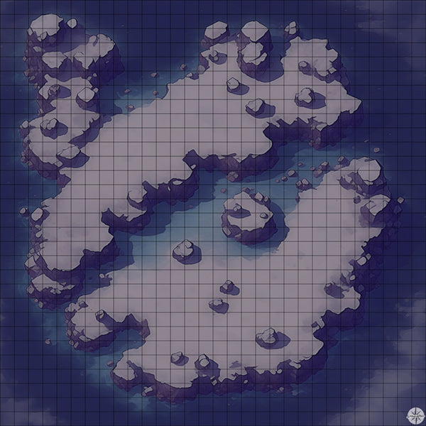 Frozen Island map night time
