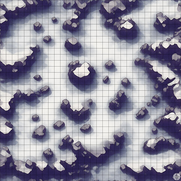 Arctic Ridge Map Mountain D&D Maps - Mountainous TTRGP Battle Maps | Mistcharter Maps
