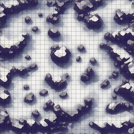snowy mountain pass battle map