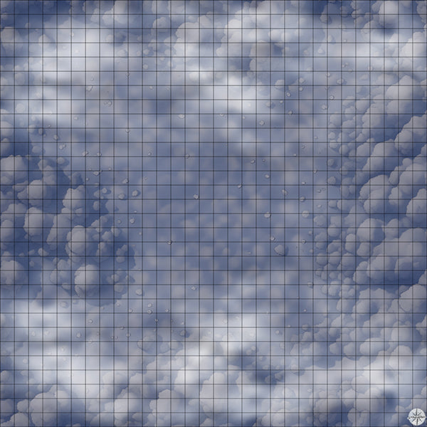 winter forest clearing battle map Night time with Mist